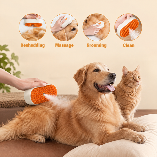 SteamBrush 4-in-1 Pet Grooming Tool
