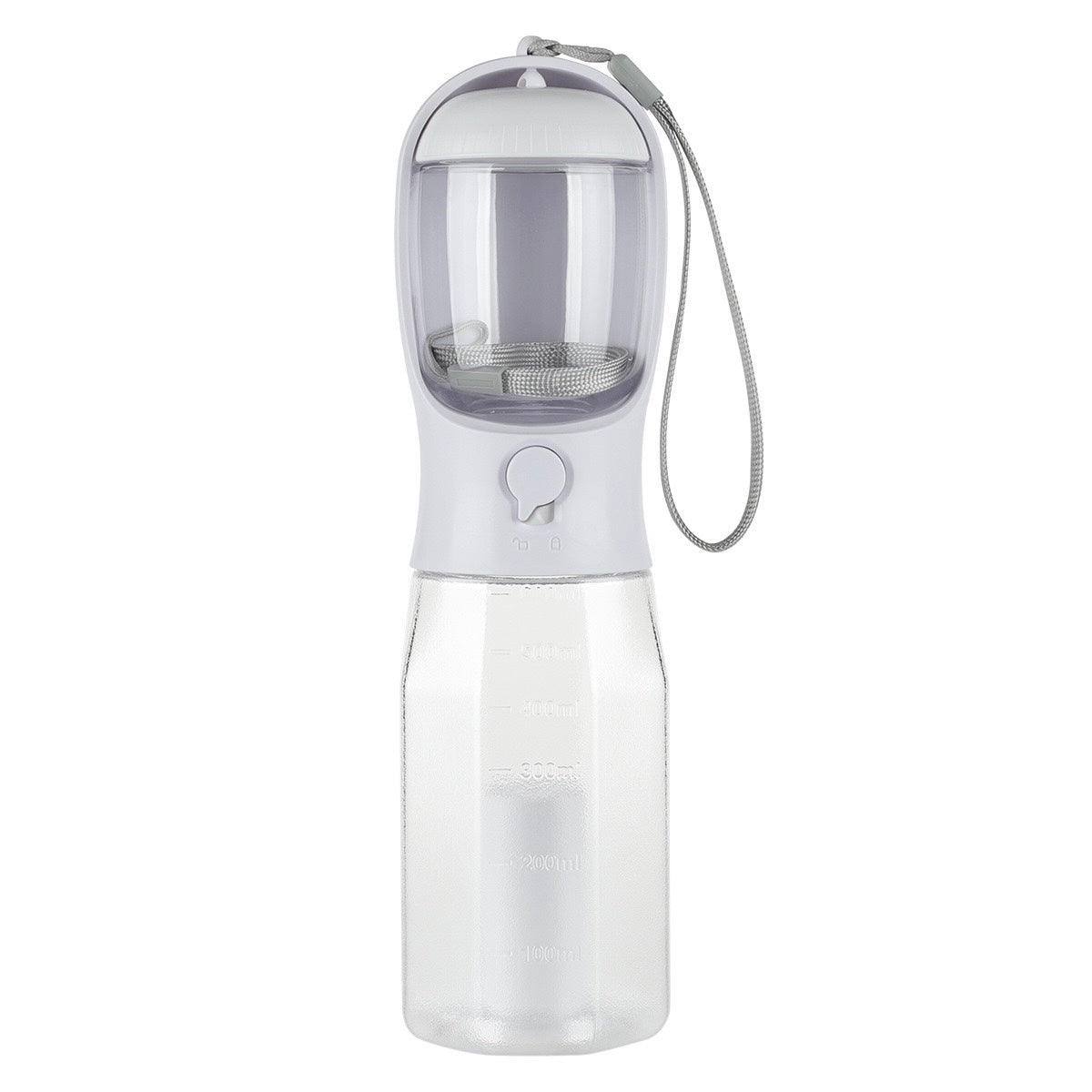 3-1 Portable Pet Water Bottle & Food Feeder with Integrated Poop Bag Dispenser - Leak-proof Travel Water Drinker for Dogs and Cats