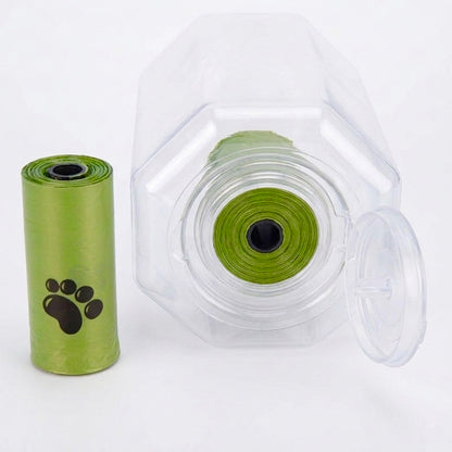 3-1 Portable Pet Water Bottle & Food Feeder with Integrated Poop Bag Dispenser - Leak-proof Travel Water Drinker for Dogs and Cats