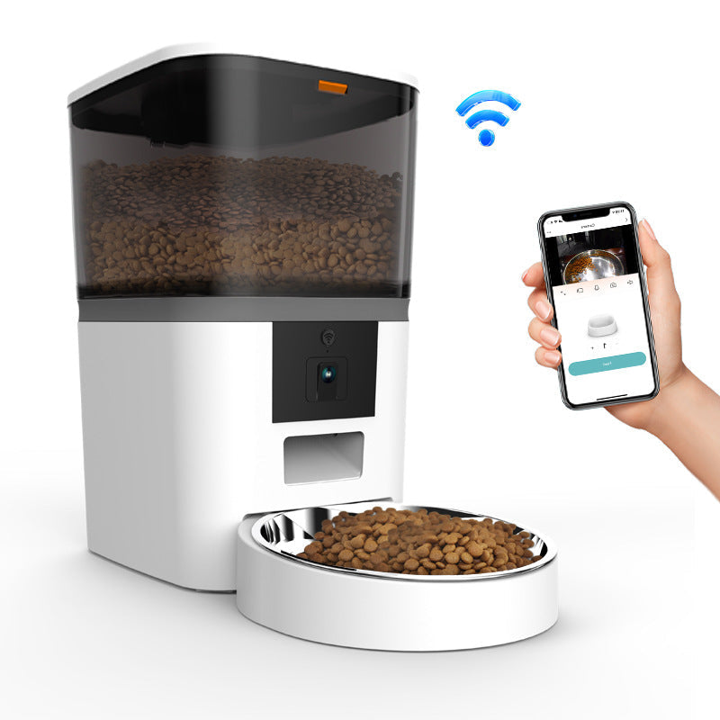 Smart 5G Pet Feeder with 1080P HD Camera & Night Vision - Auto Feeding with Anti-Jam & Freshness Protection