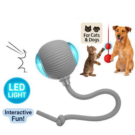 Smart Automatic Pet Teasing Ball Interactive Moving Toy for Fun, Active Play & Anxiety Relief for Cats & Dogs