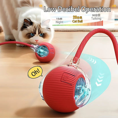 Smart Automatic Pet Teasing Ball Interactive Moving Toy for Fun, Active Play & Anxiety Relief for Cats & Dogs